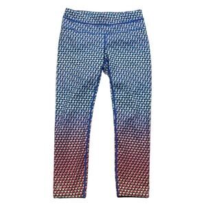 Athleta Multi Vivid Sonar Capri Running‎ Leggings W/ Pockets Geometric Sz XS